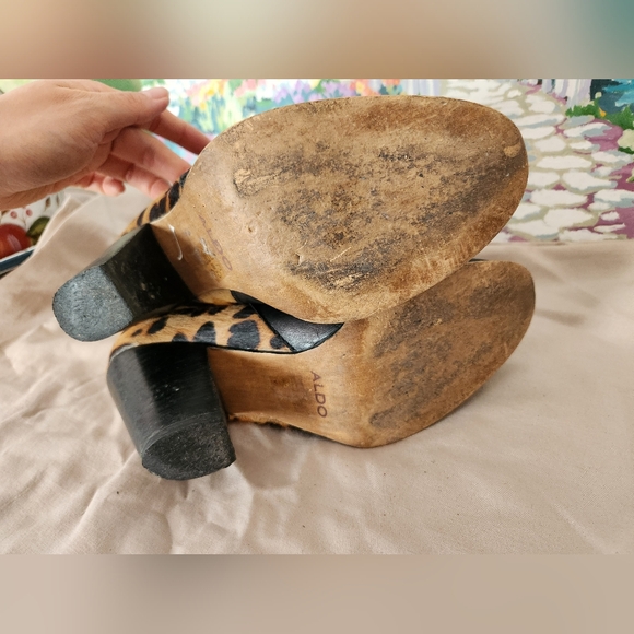 Aldo brushed hair cheetah leather boots - Picture 5 of 5